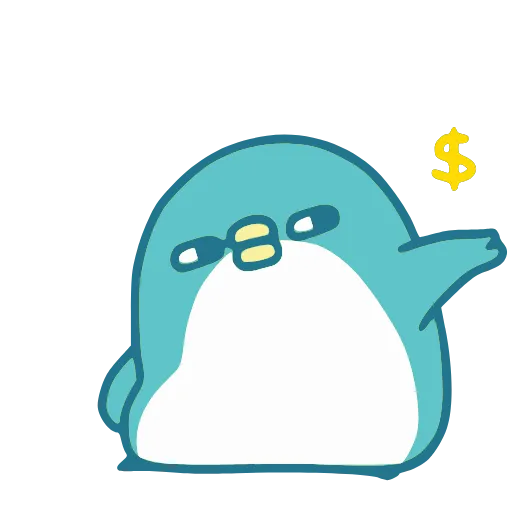🤑 Эмодзи «Blue Penguin» для Telegram