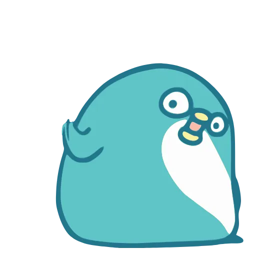 🍑 Эмодзи «Blue Penguin» для Telegram