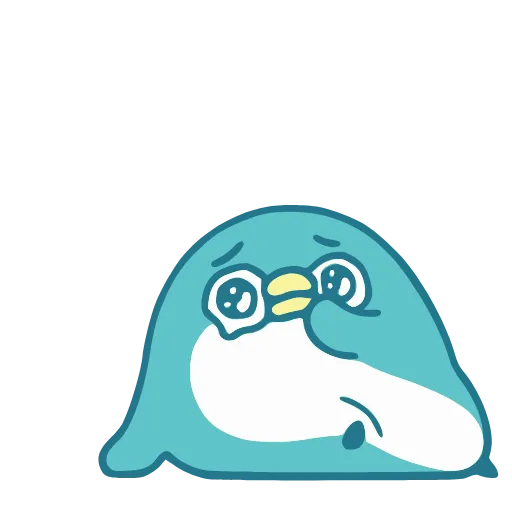 🥹 Эмодзи «Blue Penguin» для Telegram