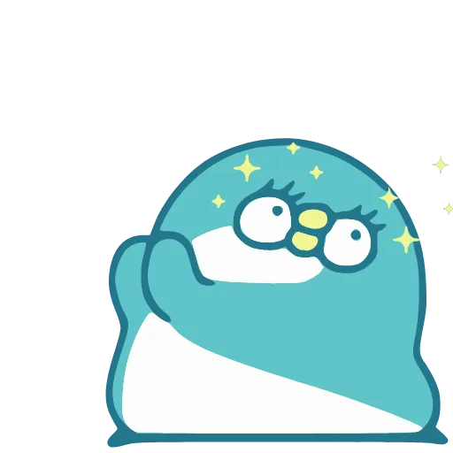 🤩 Эмодзи «Blue Penguin» для Telegram