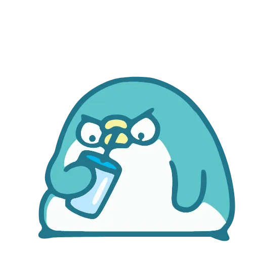 Стикерпак Blue Penguin для Telegram