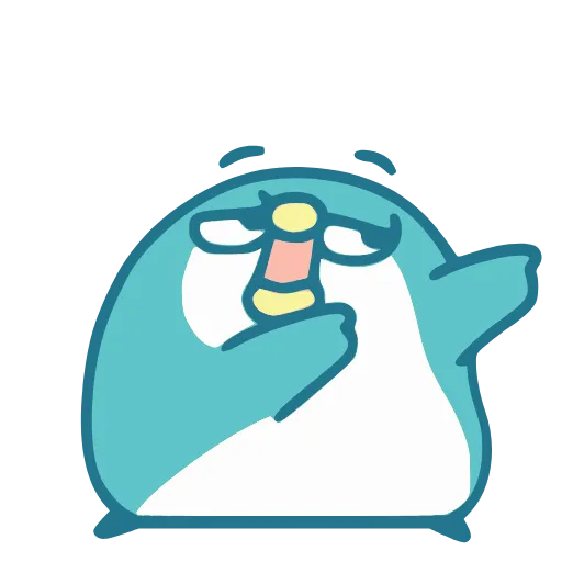 😉 Эмодзи «Blue Penguin» для Telegram