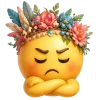 😣 Эмодзи «Эмодзи с цветочками» для Telegram