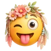 😜 Эмодзи «Эмодзи с цветочками» для Telegram