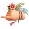 👈 Эмодзи «Эмодзи с цветочками» для Telegram