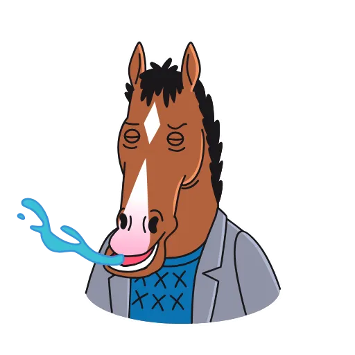 🙅‍♂️ Эмодзи «BoJack Horseman - эмодзи Конь БоДжек» для Telegram