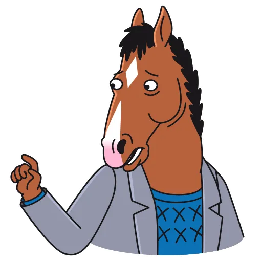 🙄 Эмодзи «BoJack Horseman - эмодзи Конь БоДжек» для Telegram