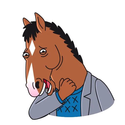 👍 Эмодзи «BoJack Horseman - эмодзи Конь БоДжек» для Telegram
