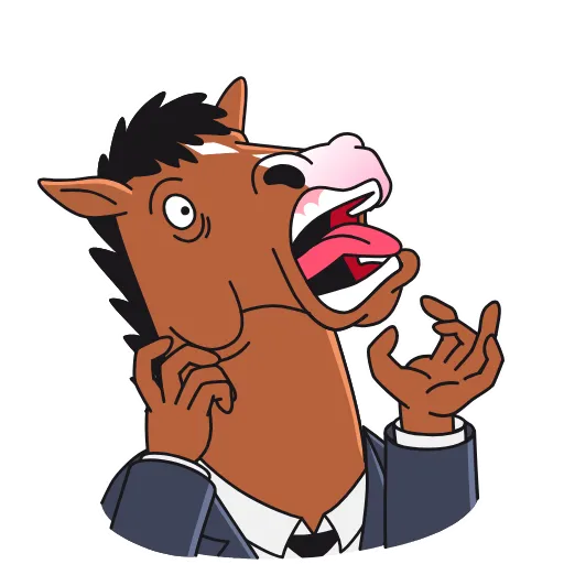 😨 Эмодзи «BoJack Horseman - эмодзи Конь БоДжек» для Telegram