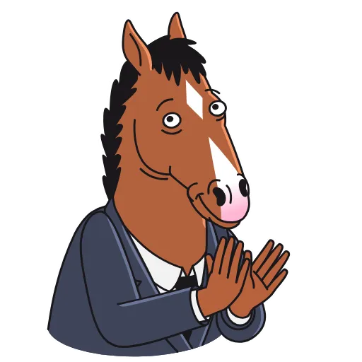 👏 Эмодзи «BoJack Horseman - эмодзи Конь БоДжек» для Telegram