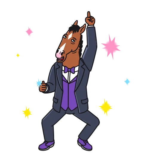 🕺 Эмодзи «BoJack Horseman - эмодзи Конь БоДжек» для Telegram