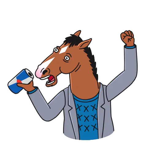 ☕️ Эмодзи «BoJack Horseman - эмодзи Конь БоДжек» для Telegram