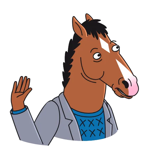 😬 Эмодзи «BoJack Horseman - эмодзи Конь БоДжек» для Telegram