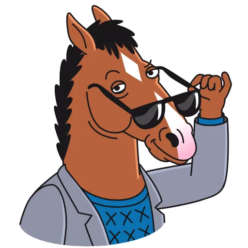 😎 Эмодзи «BoJack Horseman - эмодзи Конь БоДжек» для Telegram