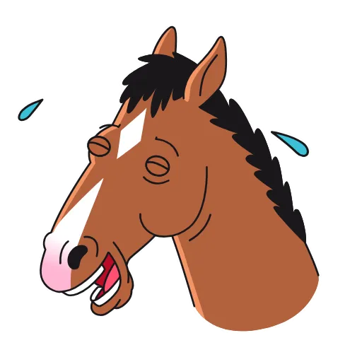 Эмодзи BoJack Horseman - эмодзи Конь БоДжек для Telegram — скачать