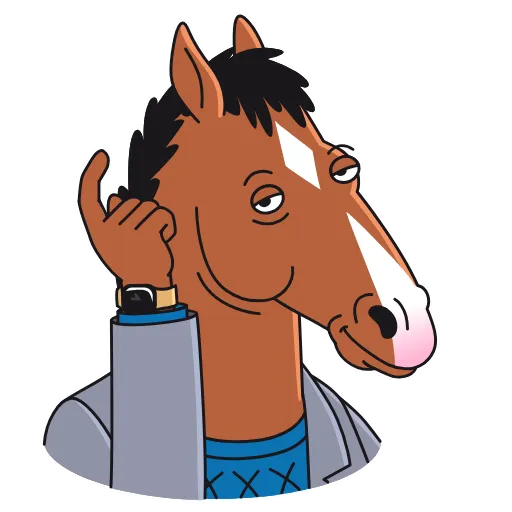 😏 Эмодзи «BoJack Horseman - эмодзи Конь БоДжек» для Telegram