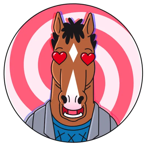 😍 Эмодзи «BoJack Horseman - эмодзи Конь БоДжек» для Telegram