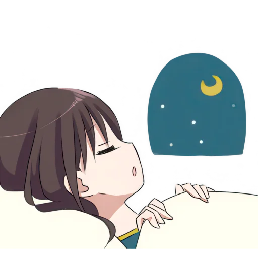 🌛 Стикер «Боку тян» для Telegram