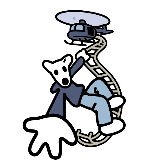 🚁 Стикер «Собака из костей» для Telegram