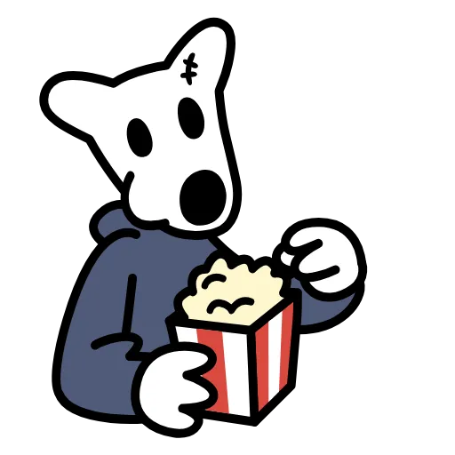 🍿 Стикер «Собака из костей» для Telegram