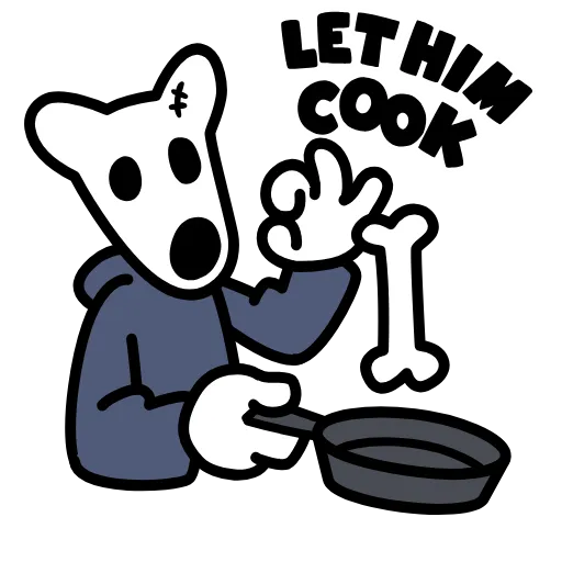 🥘 Стикер «Собака из костей» для Telegram