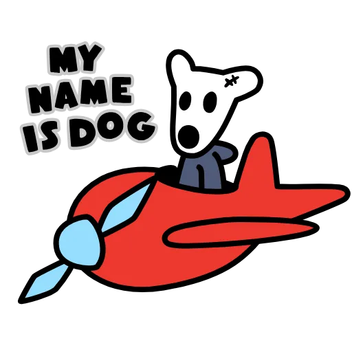 ✈️ Стикер «Собака из костей» для Telegram