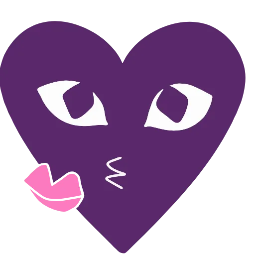 😘 Эмодзи «Фиолетовые буквы, векторные хорошего качества при увеличении» для Telegram
