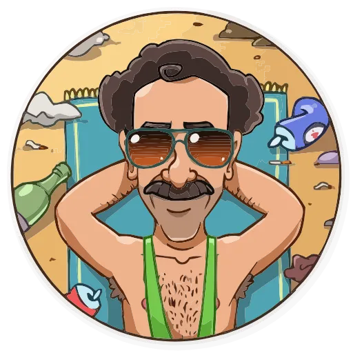 😎 Эмодзи «Borat Sagdiyev» для Telegram