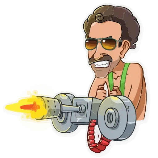 🔫 Эмодзи «Borat Sagdiyev» для Telegram