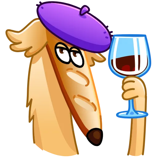 🍷 Стикер «Borzoi» для Telegram