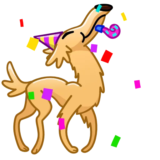 🥳 Стикер «Borzoi» для Telegram