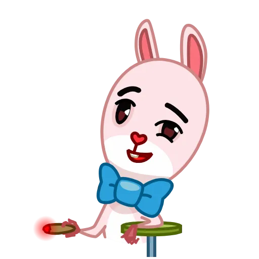 😉 Эмодзи «Bowtie Bunny» для Telegram