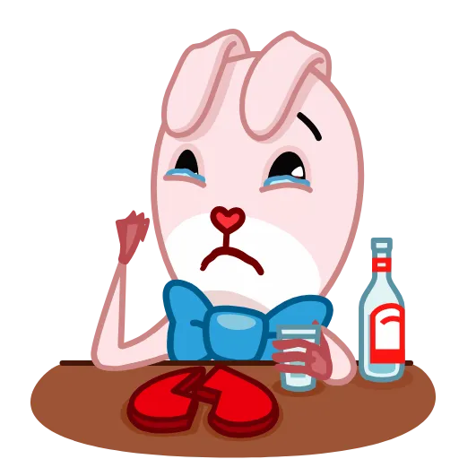 😭 Эмодзи «Bowtie Bunny» для Telegram