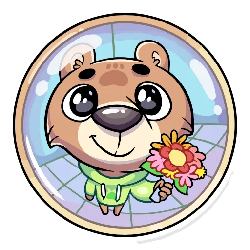 💐 Эмодзи «Бурый Илай» для Telegram