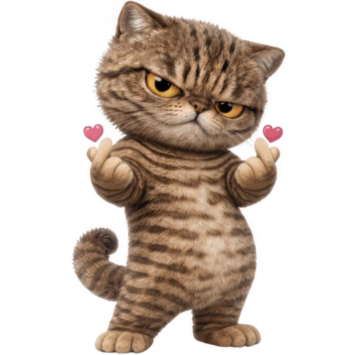 💕 Стикер «Коричневый котик» для Telegram