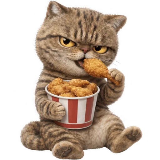 🍗 Стикер «Коричневый котик» для Telegram