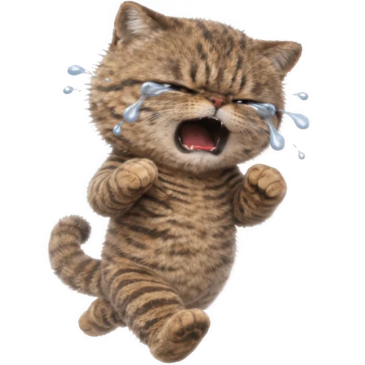 😭 Стикер «Коричневый котик» для Telegram