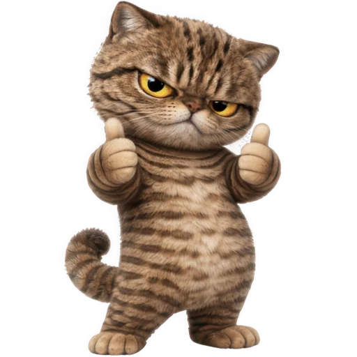 👍 Стикер «Коричневый котик» для Telegram