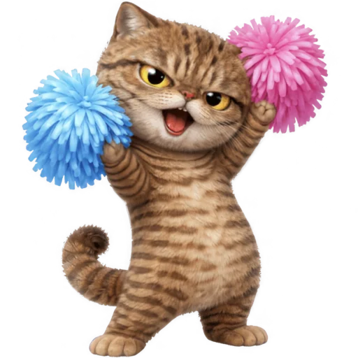 ✊ Стикер «Коричневый котик» для Telegram