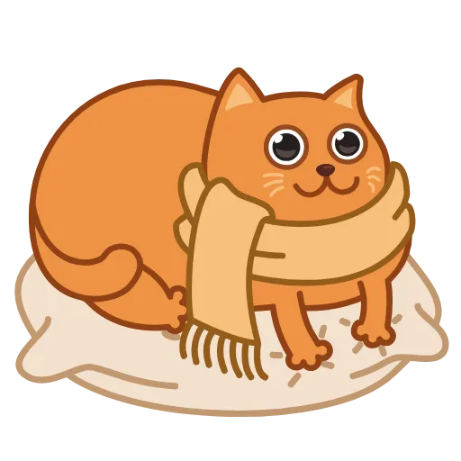 😲 Эмодзи «Bubo The Scarfcat» для Telegram