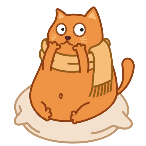 😨 Эмодзи «Bubo The Scarfcat» для Telegram