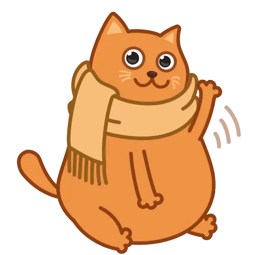 👋 Эмодзи «Bubo The Scarfcat» для Telegram