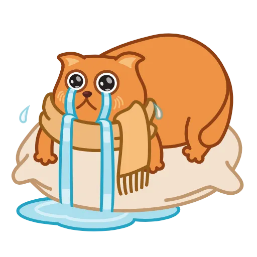 😭 Эмодзи «Bubo The Scarfcat» для Telegram