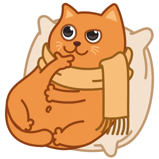 🤔 Эмодзи «Bubo The Scarfcat» для Telegram