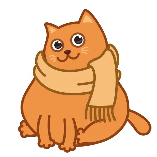 😛 Эмодзи «Bubo The Scarfcat» для Telegram
