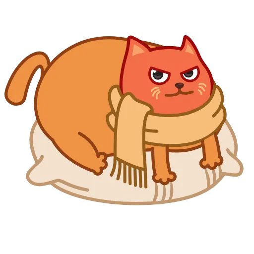 😡 Эмодзи «Bubo The Scarfcat» для Telegram