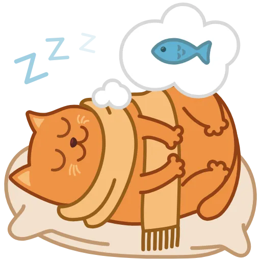 😴 Эмодзи «Bubo The Scarfcat» для Telegram
