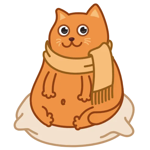 😉 Эмодзи «Bubo The Scarfcat» для Telegram