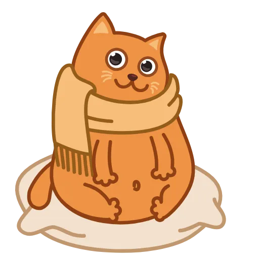 😘 Эмодзи «Bubo The Scarfcat» для Telegram