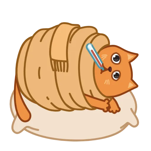 🤒 Эмодзи «Bubo The Scarfcat» для Telegram
